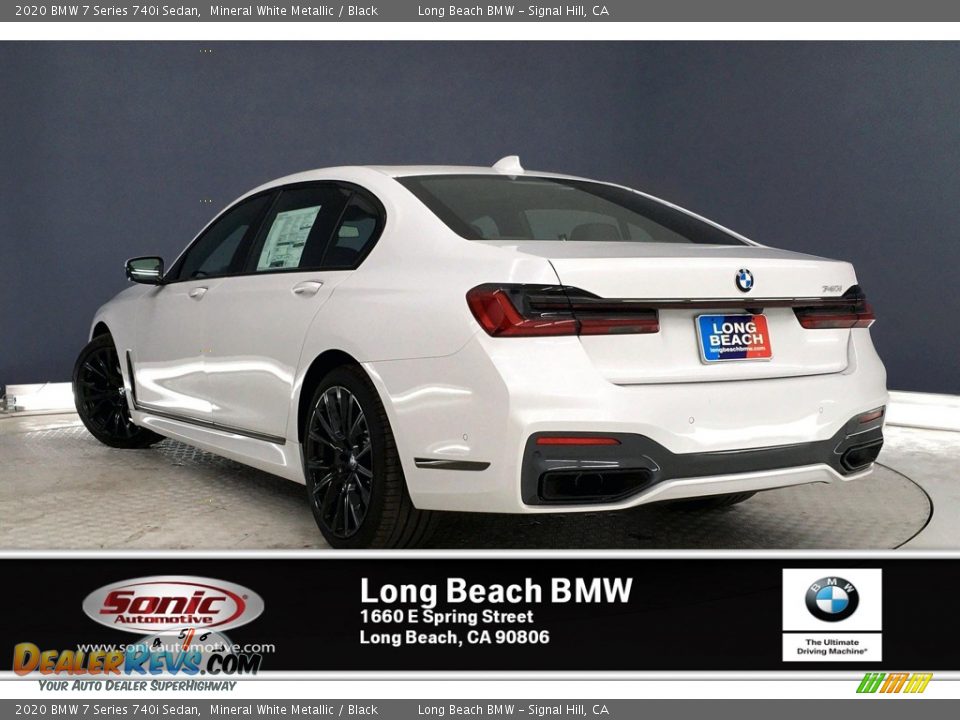 2020 BMW 7 Series 740i Sedan Mineral White Metallic / Black Photo #2