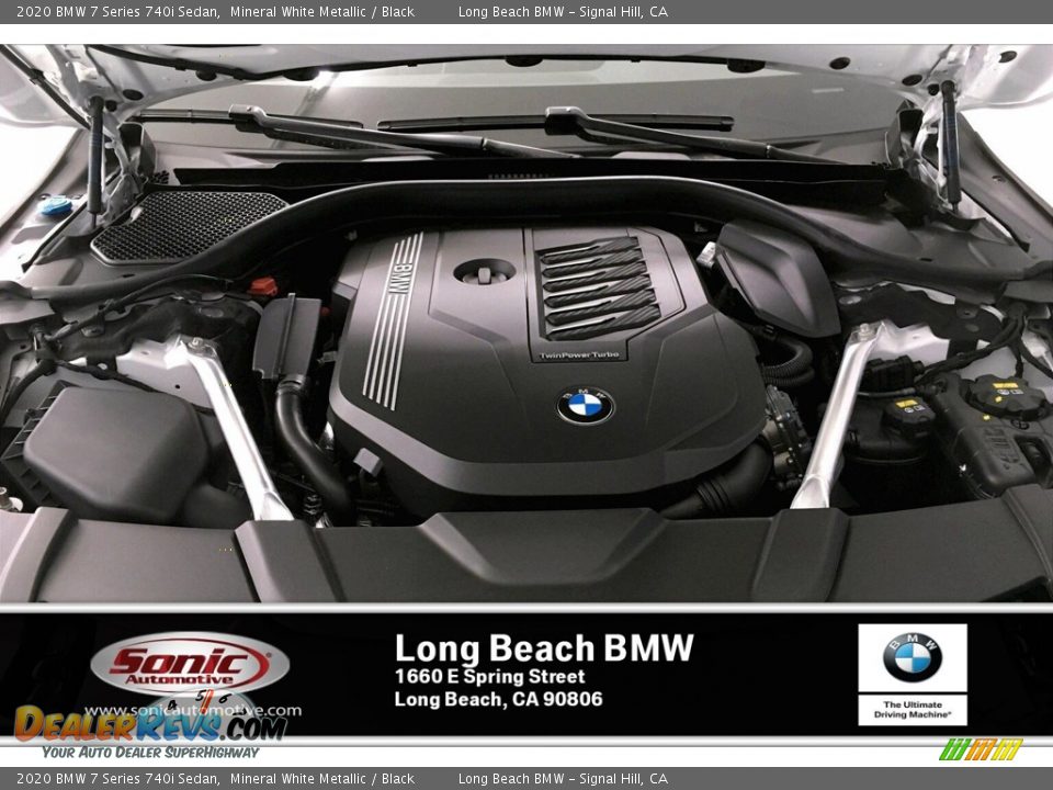 2020 BMW 7 Series 740i Sedan Mineral White Metallic / Black Photo #8