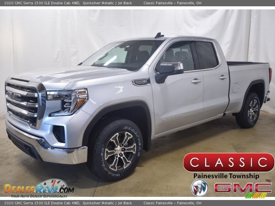 2020 GMC Sierra 1500 SLE Double Cab 4WD Quicksilver Metallic / Jet Black Photo #1