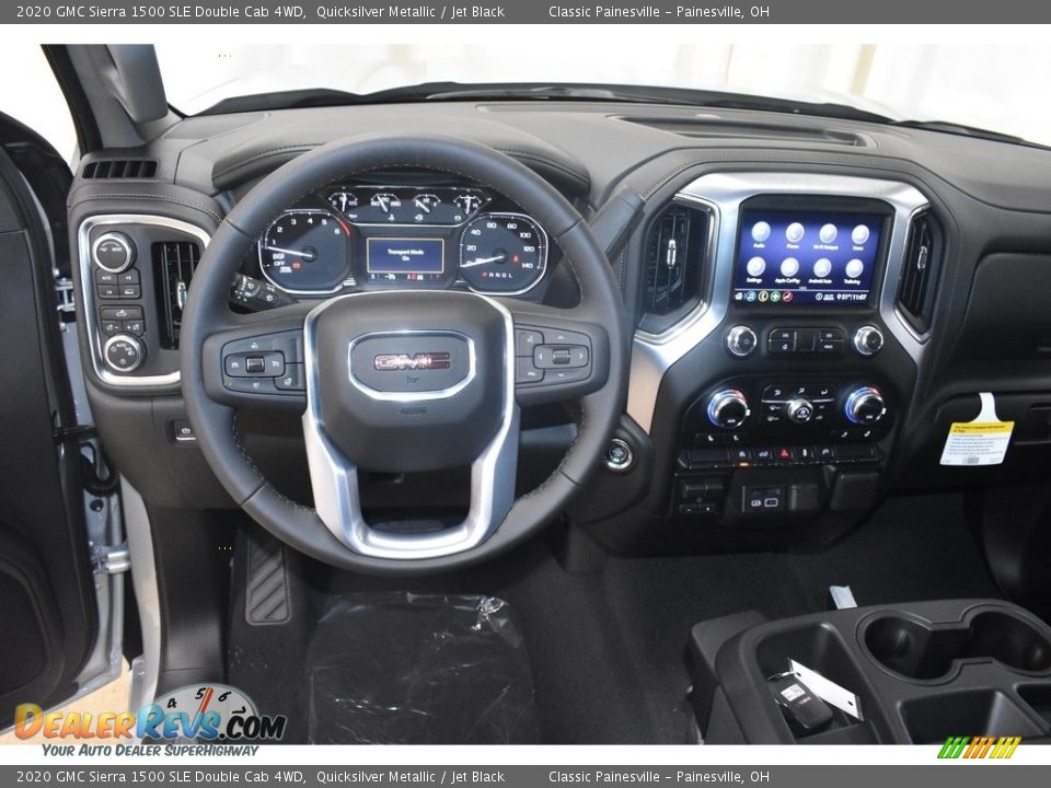 2020 GMC Sierra 1500 SLE Double Cab 4WD Quicksilver Metallic / Jet Black Photo #3