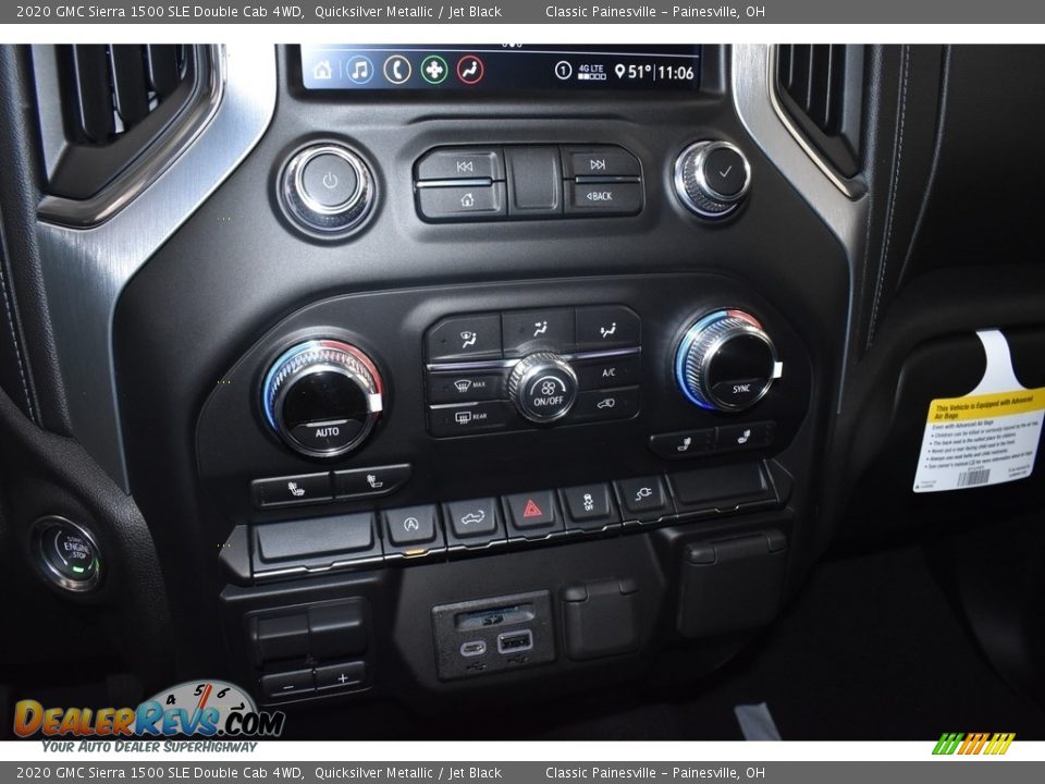 2020 GMC Sierra 1500 SLE Double Cab 4WD Quicksilver Metallic / Jet Black Photo #4