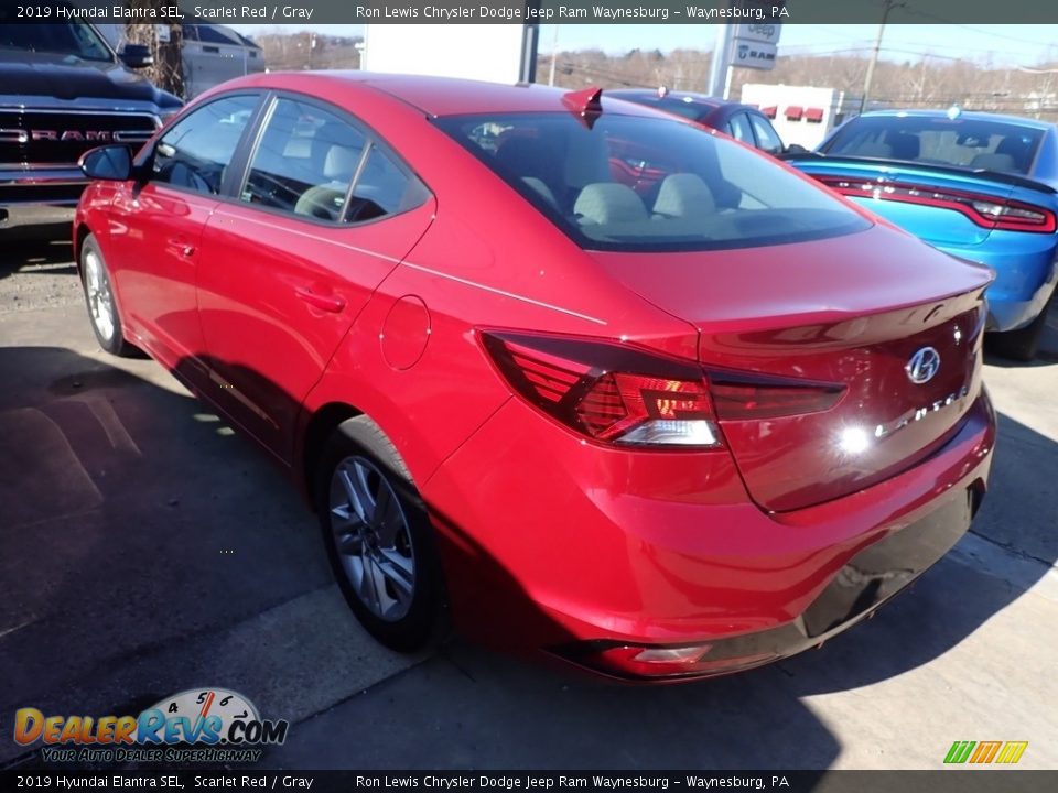 2019 Hyundai Elantra SEL Scarlet Red / Gray Photo #2