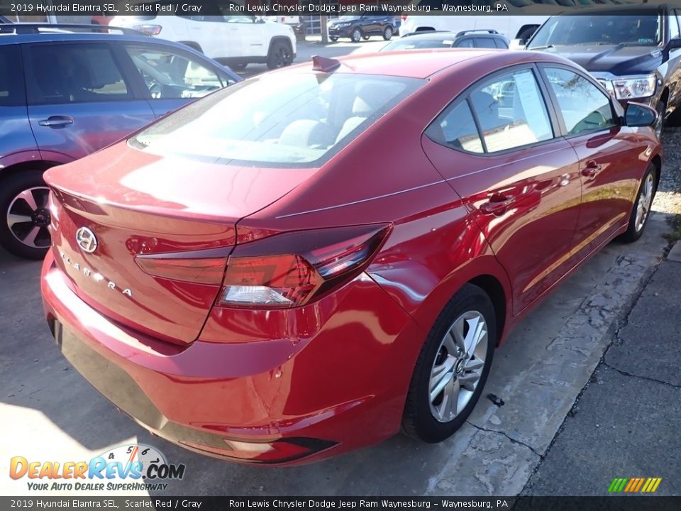 2019 Hyundai Elantra SEL Scarlet Red / Gray Photo #4
