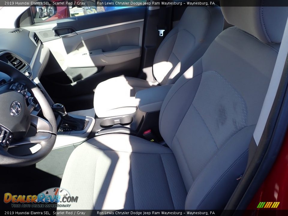 2019 Hyundai Elantra SEL Scarlet Red / Gray Photo #11