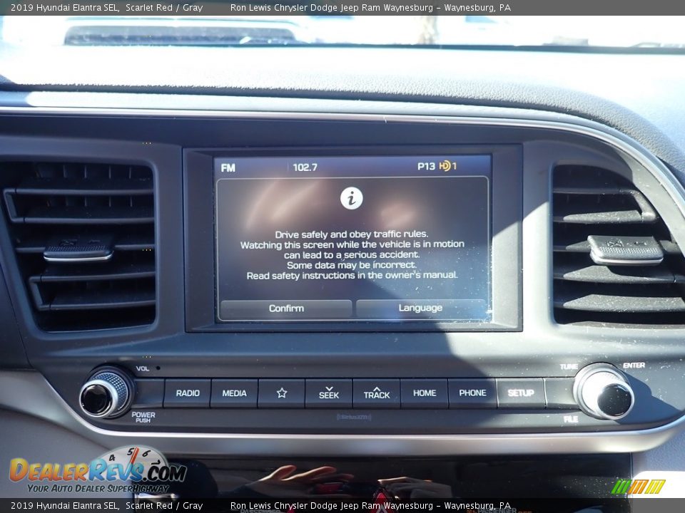 2019 Hyundai Elantra SEL Scarlet Red / Gray Photo #13