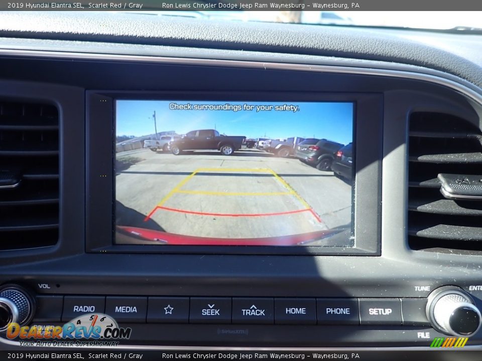 2019 Hyundai Elantra SEL Scarlet Red / Gray Photo #14