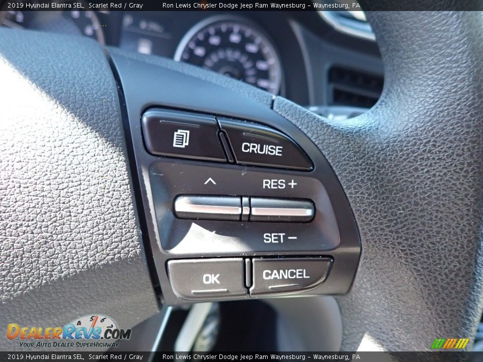 2019 Hyundai Elantra SEL Scarlet Red / Gray Photo #16