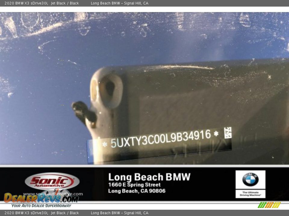 2020 BMW X3 sDrive30i Jet Black / Black Photo #11
