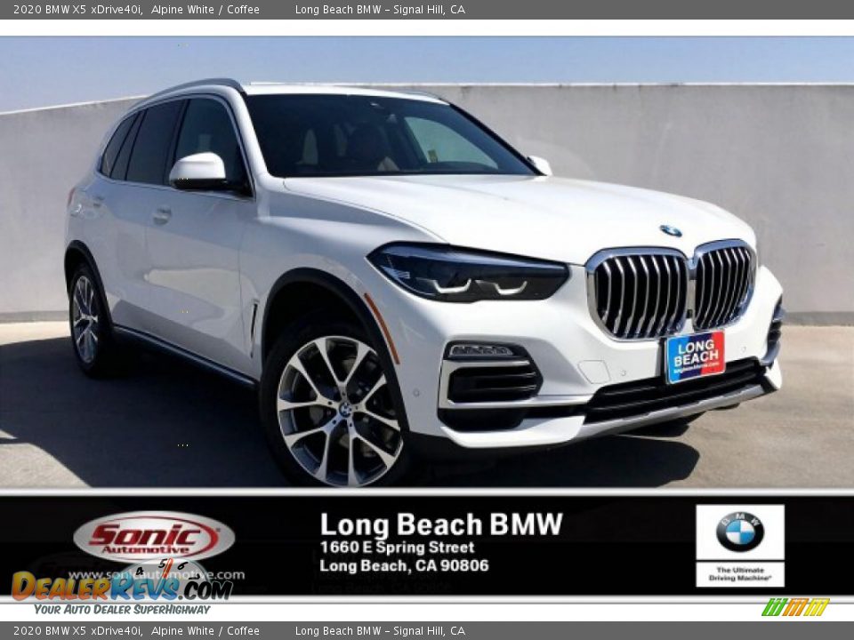 2020 BMW X5 xDrive40i Alpine White / Coffee Photo #1