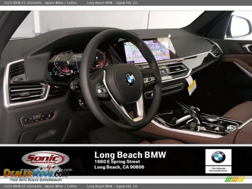 2020 BMW X5 xDrive40i Alpine White / Coffee Photo #4