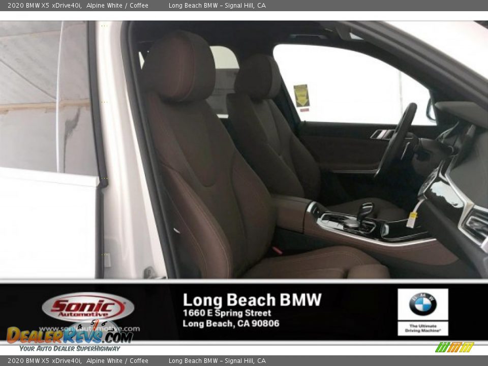 2020 BMW X5 xDrive40i Alpine White / Coffee Photo #7