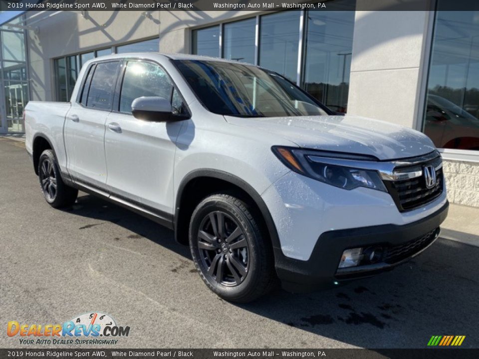 2019 Honda Ridgeline Sport AWD White Diamond Pearl / Black Photo #2