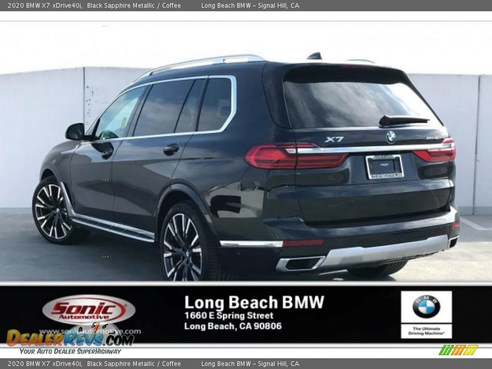 2020 BMW X7 xDrive40i Black Sapphire Metallic / Coffee Photo #2