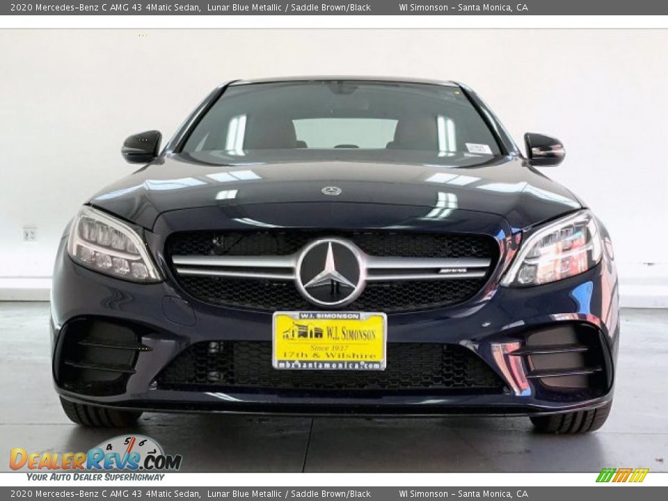 2020 Mercedes-Benz C AMG 43 4Matic Sedan Lunar Blue Metallic / Saddle Brown/Black Photo #2