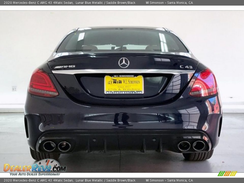 2020 Mercedes-Benz C AMG 43 4Matic Sedan Lunar Blue Metallic / Saddle Brown/Black Photo #3