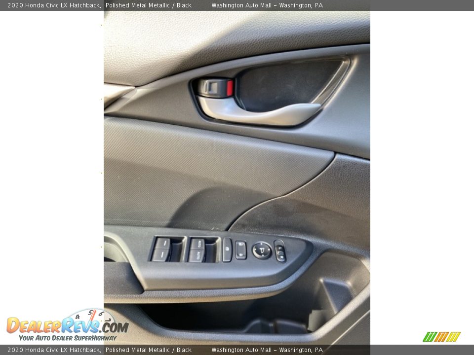 2020 Honda Civic LX Hatchback Polished Metal Metallic / Black Photo #11