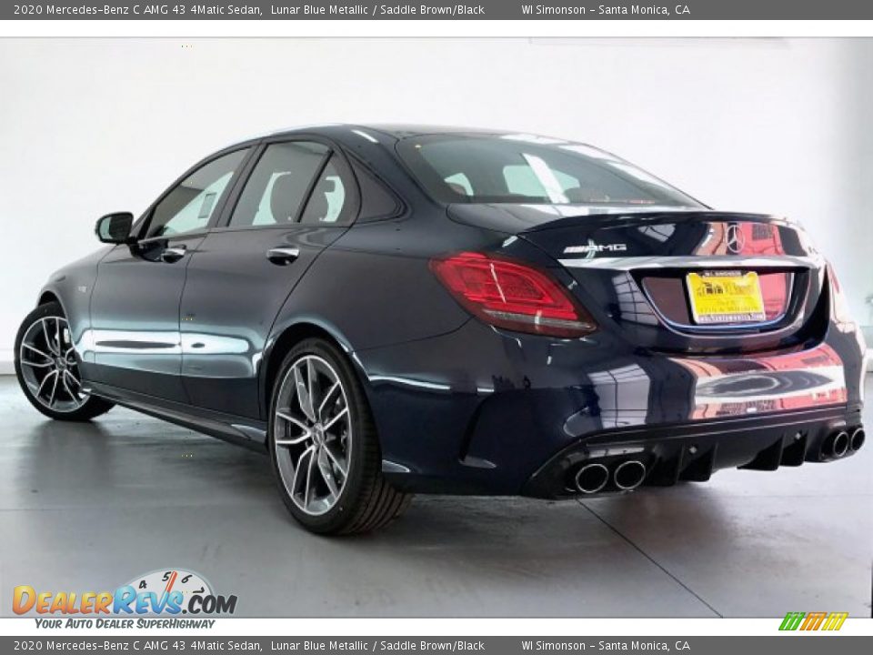 2020 Mercedes-Benz C AMG 43 4Matic Sedan Lunar Blue Metallic / Saddle Brown/Black Photo #10
