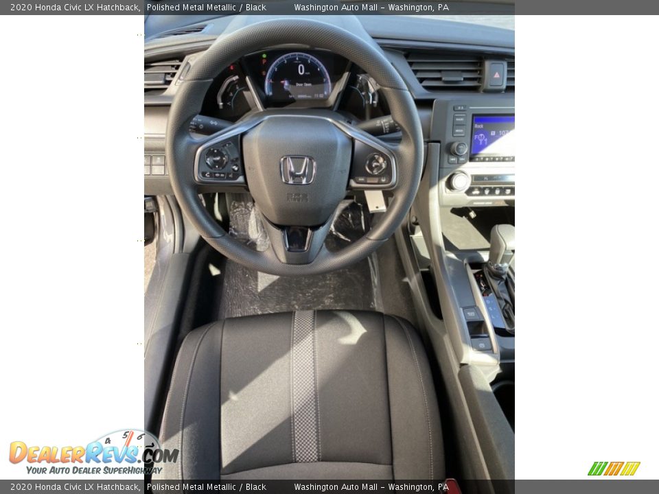 2020 Honda Civic LX Hatchback Polished Metal Metallic / Black Photo #13