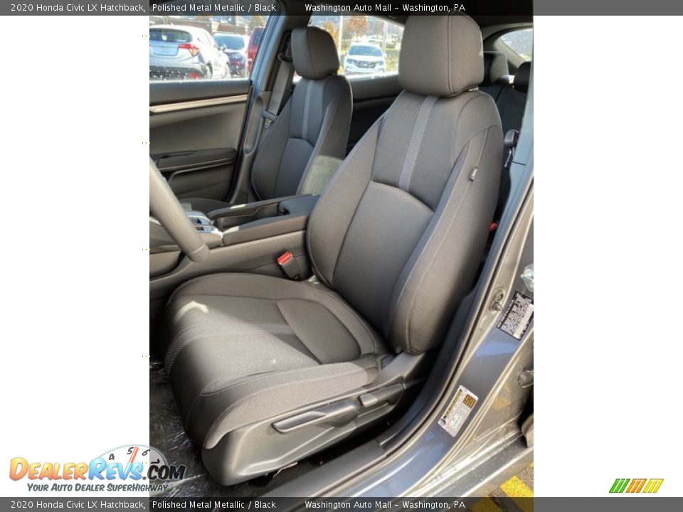 2020 Honda Civic LX Hatchback Polished Metal Metallic / Black Photo #14