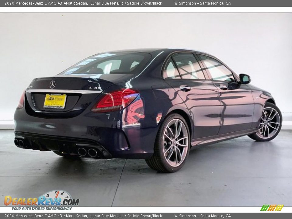 2020 Mercedes-Benz C AMG 43 4Matic Sedan Lunar Blue Metallic / Saddle Brown/Black Photo #16