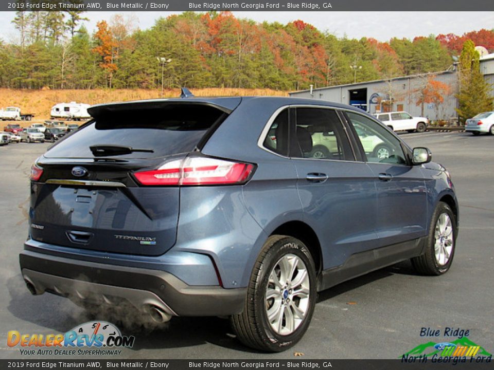 2019 Ford Edge Titanium AWD Blue Metallic / Ebony Photo #5