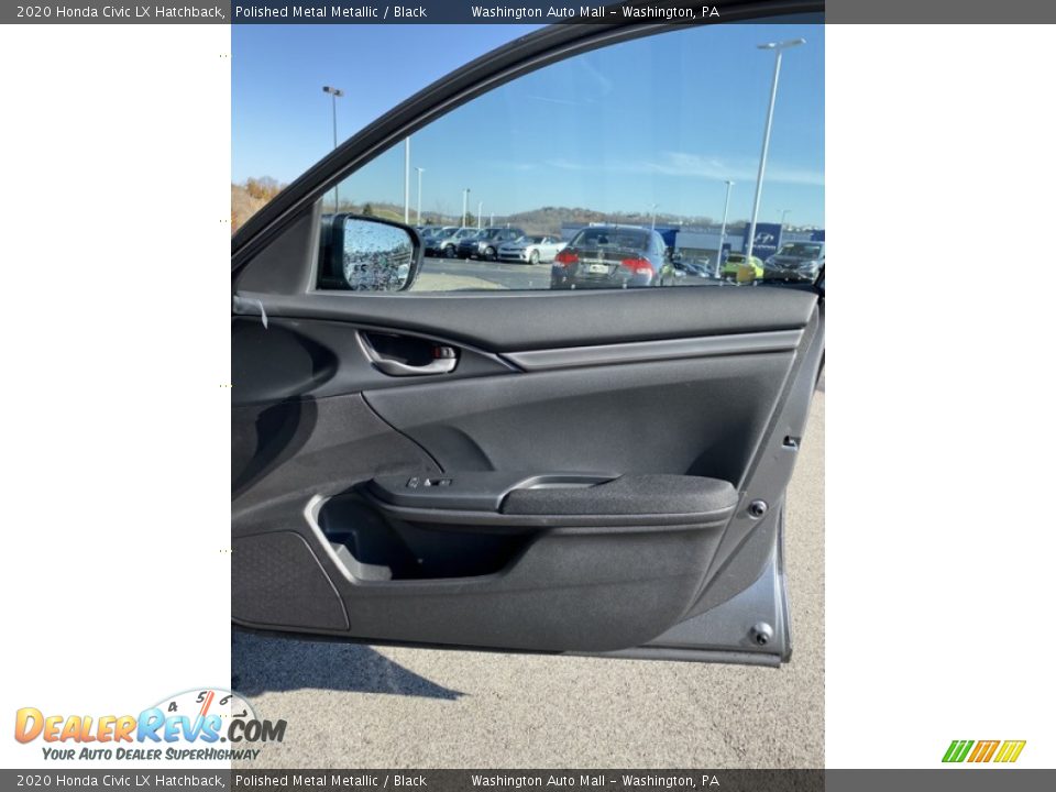 2020 Honda Civic LX Hatchback Polished Metal Metallic / Black Photo #25