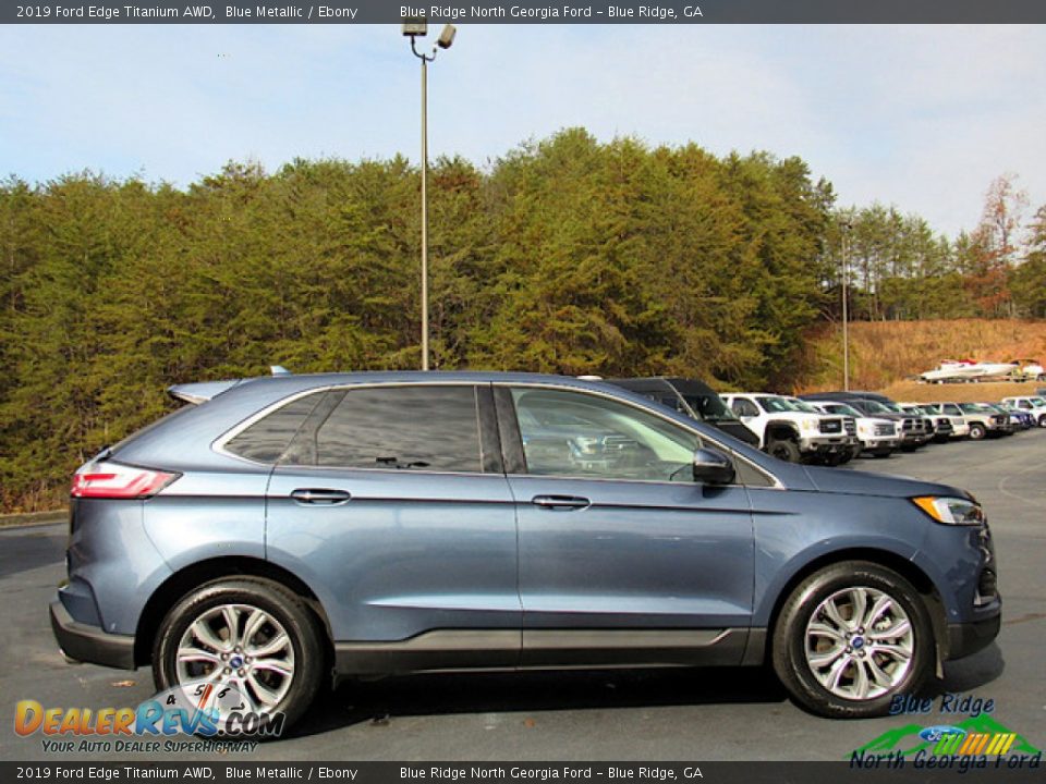 2019 Ford Edge Titanium AWD Blue Metallic / Ebony Photo #6