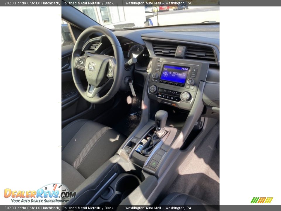 2020 Honda Civic LX Hatchback Polished Metal Metallic / Black Photo #27