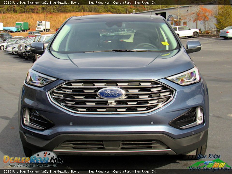2019 Ford Edge Titanium AWD Blue Metallic / Ebony Photo #8