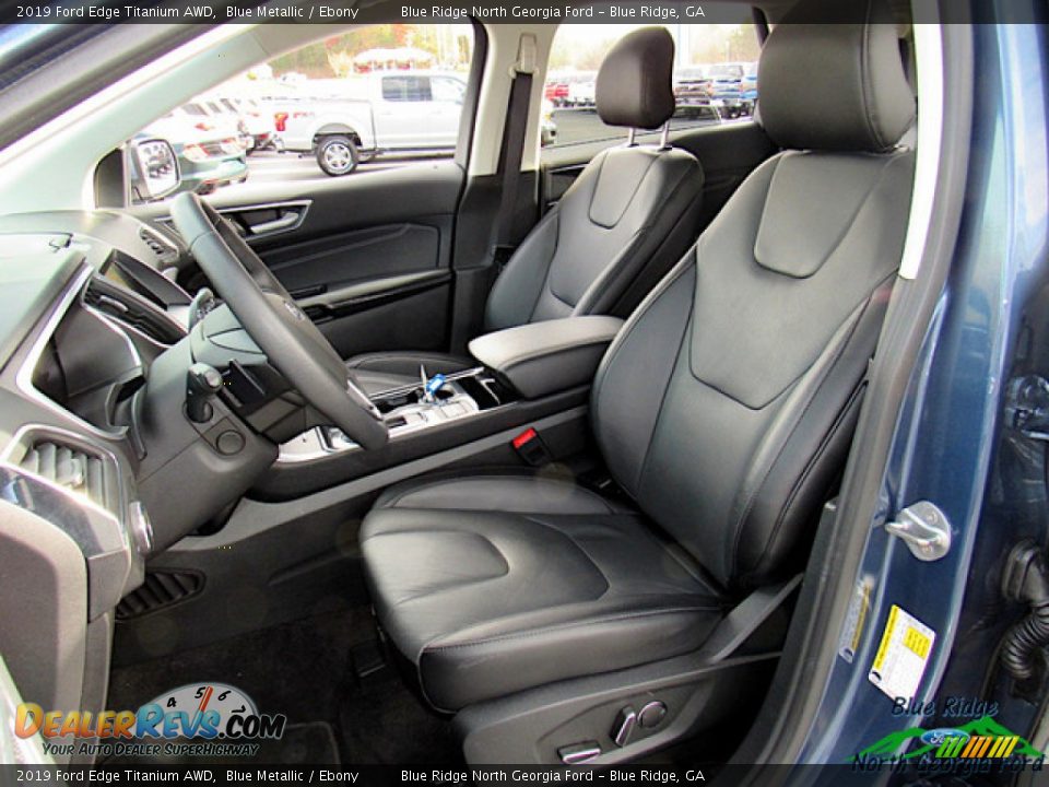 2019 Ford Edge Titanium AWD Blue Metallic / Ebony Photo #10