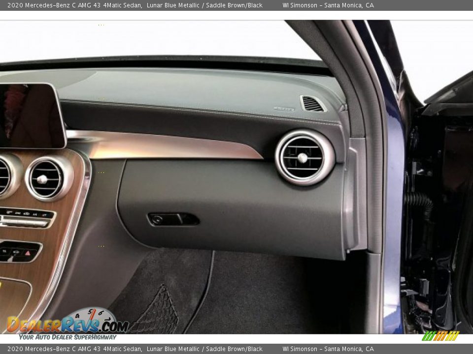 2020 Mercedes-Benz C AMG 43 4Matic Sedan Lunar Blue Metallic / Saddle Brown/Black Photo #28
