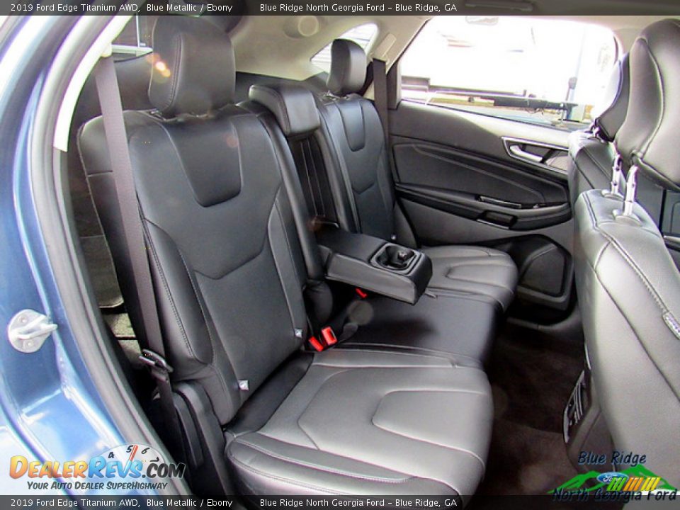 2019 Ford Edge Titanium AWD Blue Metallic / Ebony Photo #12