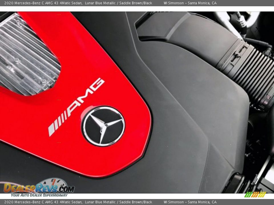 2020 Mercedes-Benz C AMG 43 4Matic Sedan Lunar Blue Metallic / Saddle Brown/Black Photo #31