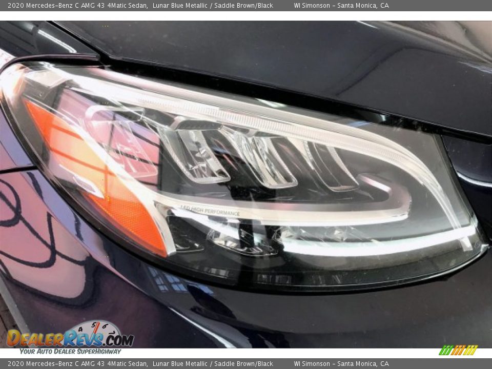 2020 Mercedes-Benz C AMG 43 4Matic Sedan Lunar Blue Metallic / Saddle Brown/Black Photo #32