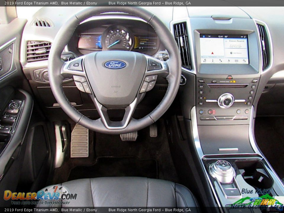 2019 Ford Edge Titanium AWD Blue Metallic / Ebony Photo #15