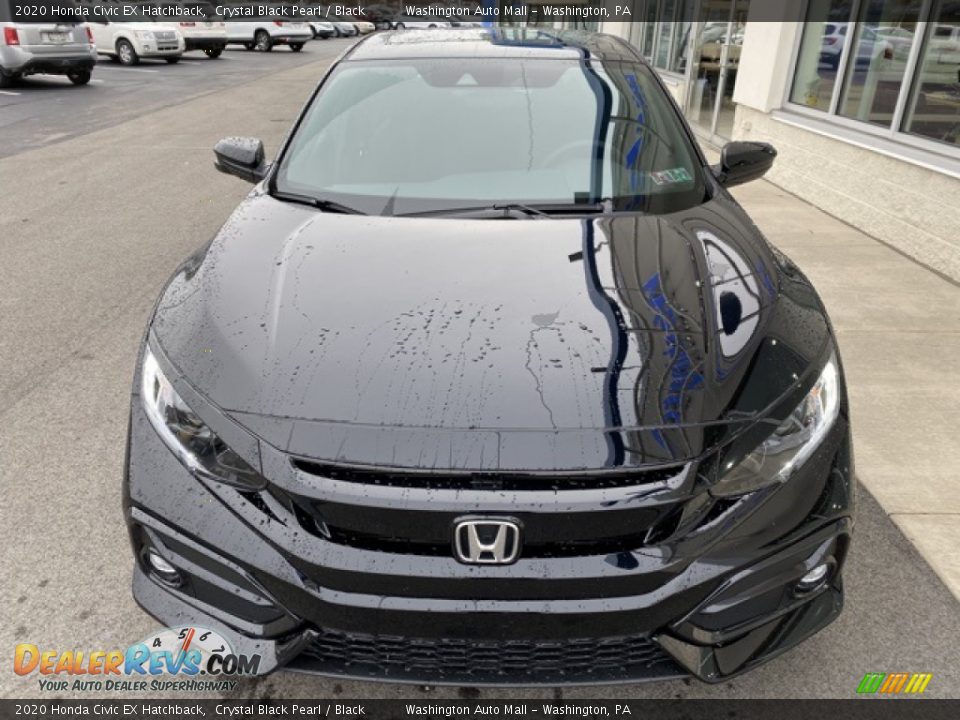 2020 Honda Civic EX Hatchback Crystal Black Pearl / Black Photo #3