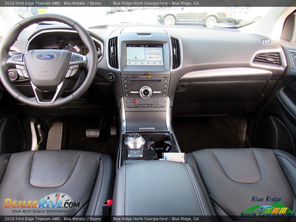 2019 Ford Edge Titanium AWD Blue Metallic / Ebony Photo #16