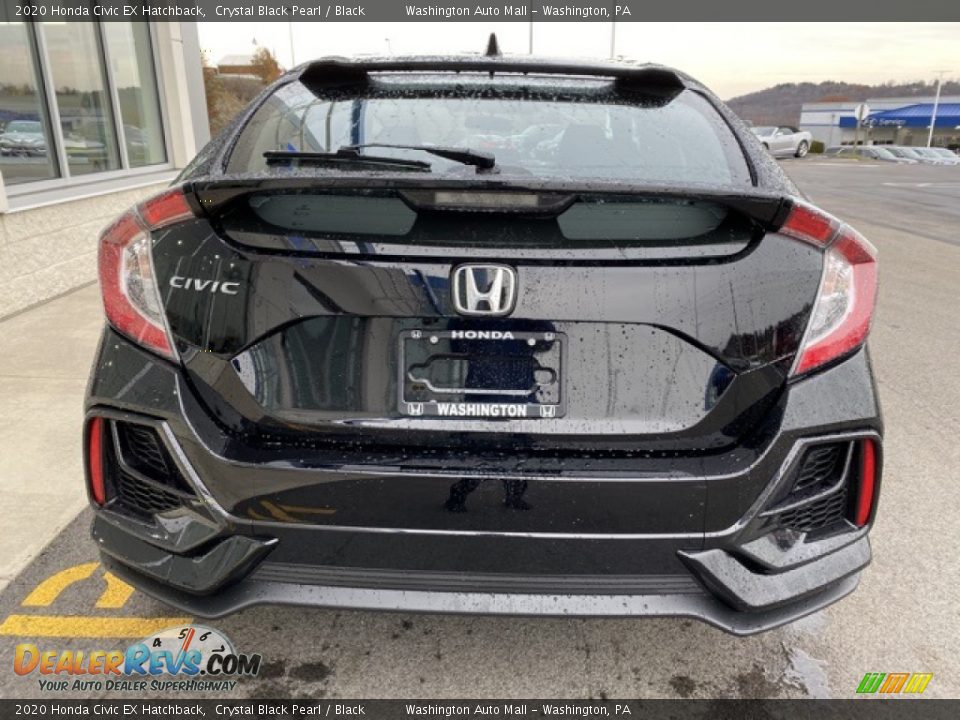 2020 Honda Civic EX Hatchback Crystal Black Pearl / Black Photo #6