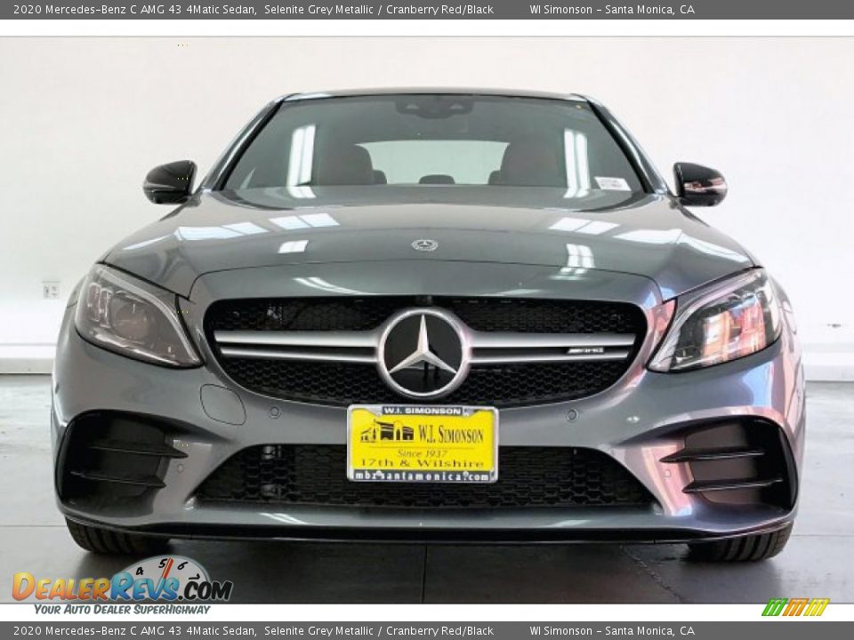 2020 Mercedes-Benz C AMG 43 4Matic Sedan Selenite Grey Metallic / Cranberry Red/Black Photo #2