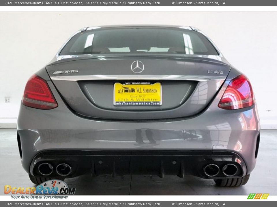 2020 Mercedes-Benz C AMG 43 4Matic Sedan Selenite Grey Metallic / Cranberry Red/Black Photo #3