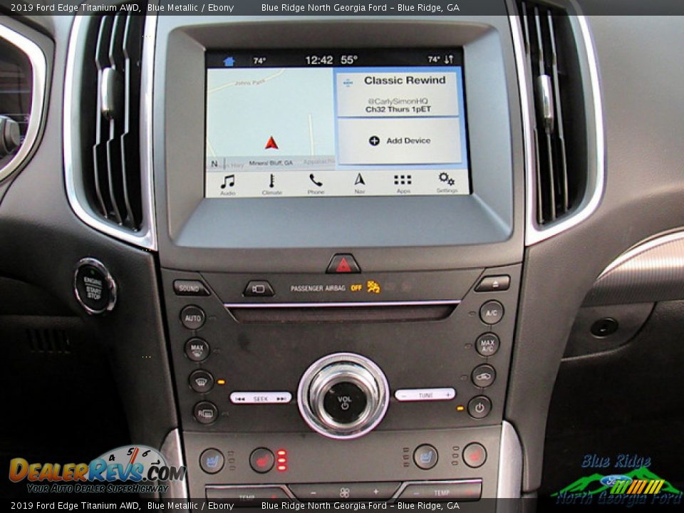 2019 Ford Edge Titanium AWD Blue Metallic / Ebony Photo #19