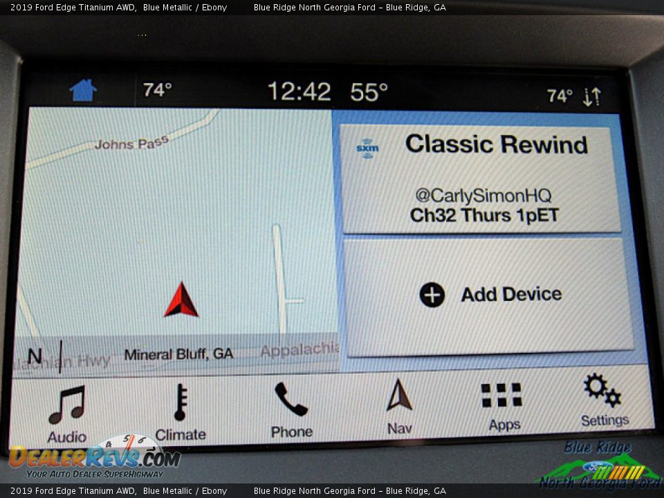 2019 Ford Edge Titanium AWD Blue Metallic / Ebony Photo #21