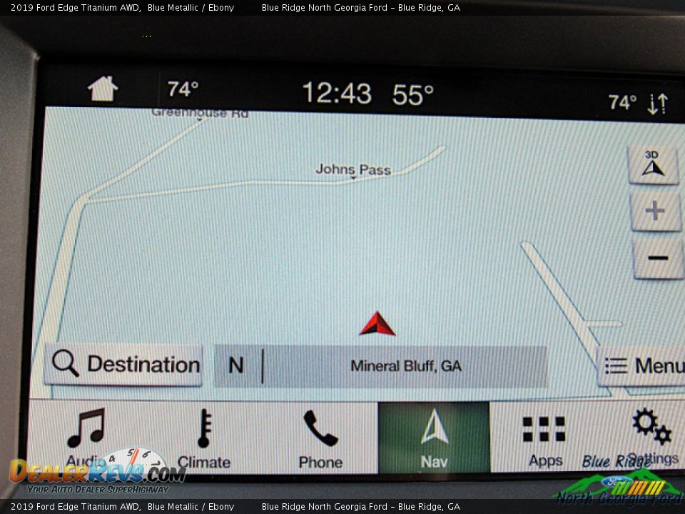 2019 Ford Edge Titanium AWD Blue Metallic / Ebony Photo #23