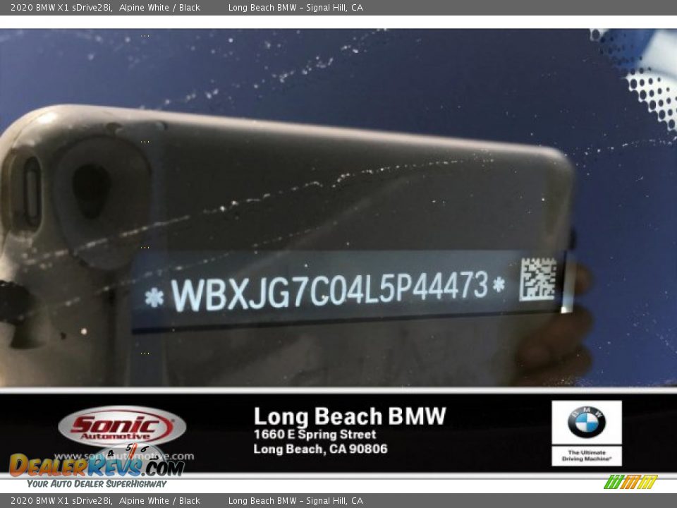 2020 BMW X1 sDrive28i Alpine White / Black Photo #11