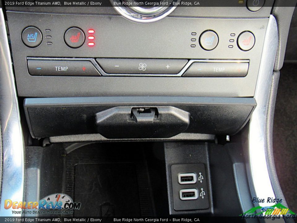 2019 Ford Edge Titanium AWD Blue Metallic / Ebony Photo #24