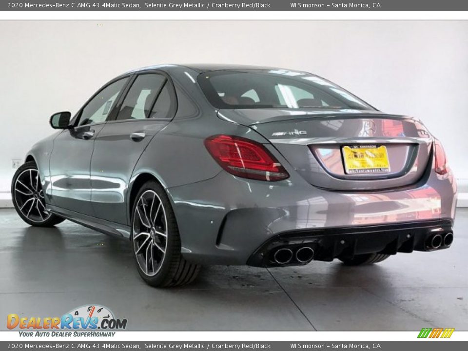 2020 Mercedes-Benz C AMG 43 4Matic Sedan Selenite Grey Metallic / Cranberry Red/Black Photo #10