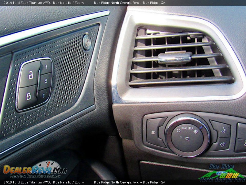 2019 Ford Edge Titanium AWD Blue Metallic / Ebony Photo #25