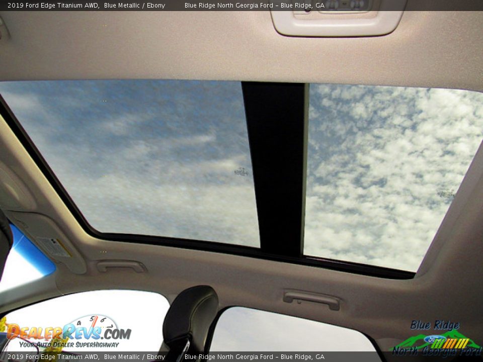 2019 Ford Edge Titanium AWD Blue Metallic / Ebony Photo #26