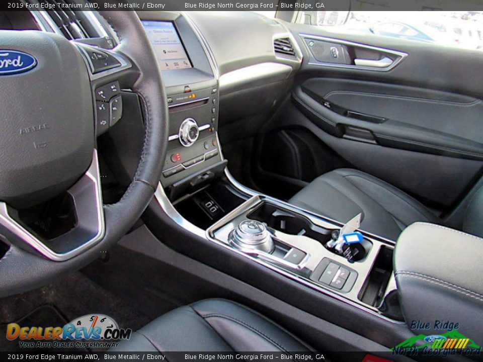 2019 Ford Edge Titanium AWD Blue Metallic / Ebony Photo #27