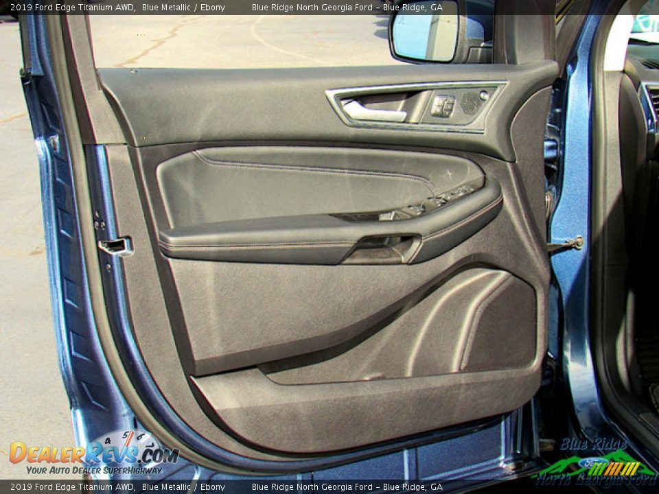 2019 Ford Edge Titanium AWD Blue Metallic / Ebony Photo #29